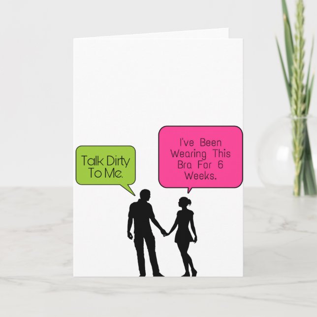 Cartão De Festividades Fale Sujo Comigo. (Frente)