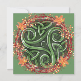 Cartão De Festividades Fall Equinox Mabon Celtic Triskelion Harvest