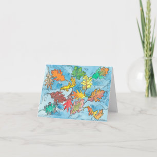 Cartão De Festividades Fall Leaves Card
