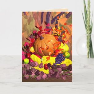 Cartão De Festividades Fall Thanksgiving Harvest