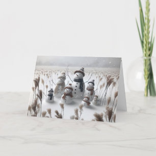 Cartão De Festividades Família Christmas Snowman