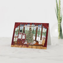 Família de 3 Bebê Cabine Natal Manhã