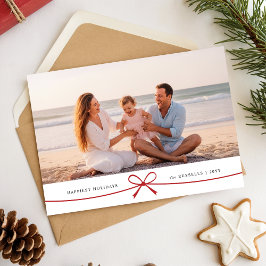Cartão De Festividades Família de Arco Vermelho Divertido Foto de Natal n