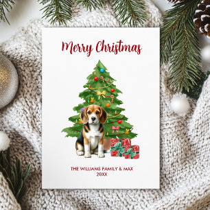 Cartão De Festividades Família de Cães Beagle Natal