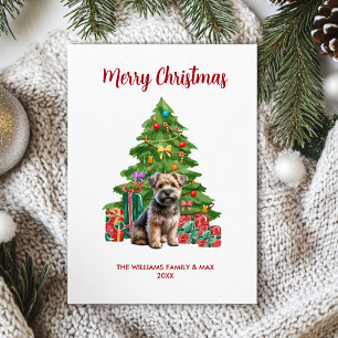 Cartão De Festividades Família de Cães Terrier Natal