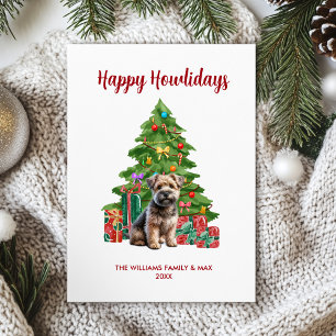 Cartão De Festividades Família de Cães Terrier Natal
