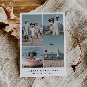 Cartão De Festividades Família de Fotografias Chic Felry Christmas 4