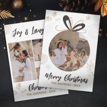 Família de Natal Minimalista Moderna Foto Quatro