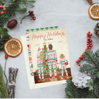 Cartão De Festividades Família de placas de férias planas 3