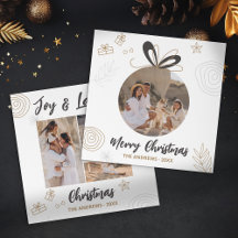 Família de Quatro no Natal Minimalista Moderno Fot