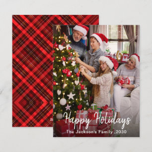 Cartão De Festividades Família de Script Minimalista Na moda de Natal Mod