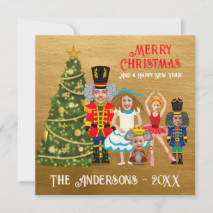 Cartão De Festividades Família Engraçada de Nozes Cinco