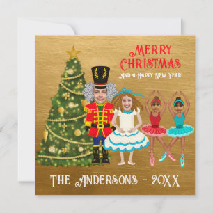 Cartão De Festividades Família Engraçada de Nozes Gêmeas