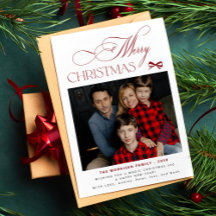 Família moderna e elegante foto de Natal Feliz