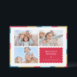 Cartão De Festividades FAMÍLIA MULTI FOTO moderna fronteira geométrica fo<br><div class="desc">por kat massard >> WWW.SIMPLYSWEETPAPERIE.COM<<< An elegant card design featuring quote that you can change yourself! White geometric border on the backside, giving you the opportunity to handwrite a personal message or place a full portrait photo. NOTE >> Entre em contato comigo kat@simplysweetpaperie.com se precisar de ajuda para redimensionar perfeitamente...</div>