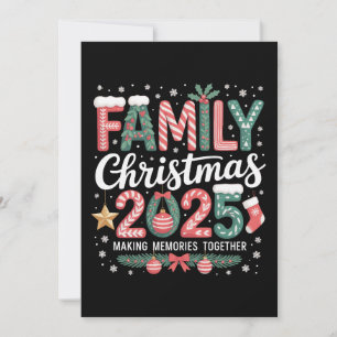 Cartão De Festividades Família Natal 2025 Papais noeis Xmas Matching Fami