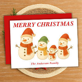 Cartão De Festividades Família Whimsman com Escarpas no Natal