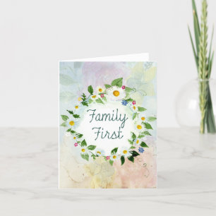 Cartão De Festividades Family First Circle of Daisies