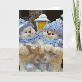Cartão De Festividades "Family is Forever" Snow Couple Christmas