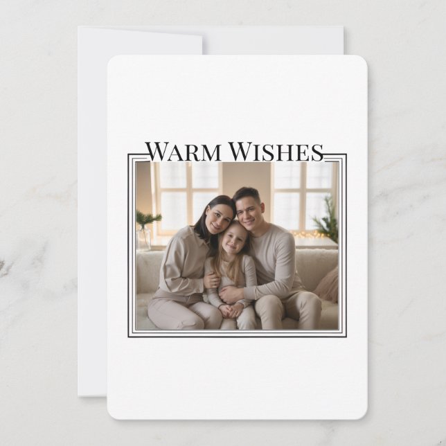 Cartão De Festividades Family Photo Christmas Card (Frente)