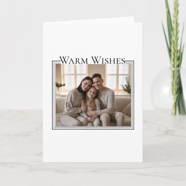 Cartão De Festividades Family Photo Christmas Card (Frente)