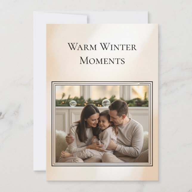 Cartão De Festividades Family Photo Christmas Card (Frente)