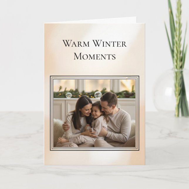 Cartão De Festividades Family Photo Christmas Card (Frente)