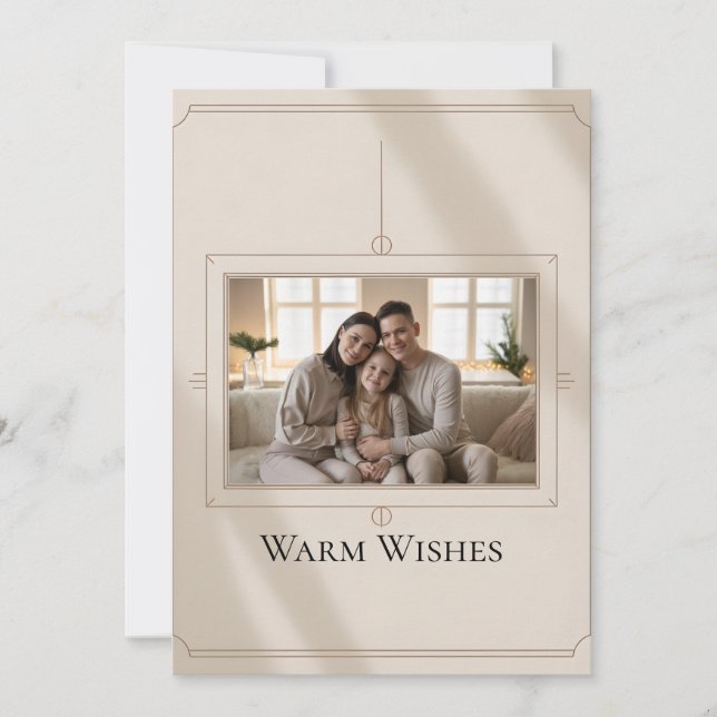 Cartão De Festividades Family Photo Christmas Card (Frente)