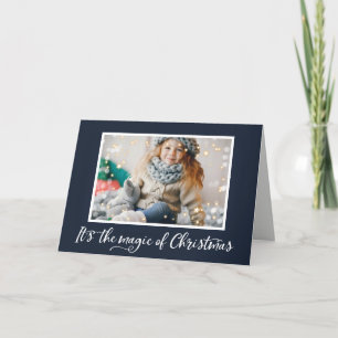 Cartão De Festividades Family Photos and Sparkles   Magical Holiday