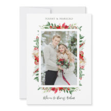 Fancy First Christmas Poinsettias Frame Photo