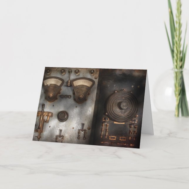 Cartão De Festividades Fantasia - Um tributo a Steampunk (Frente)