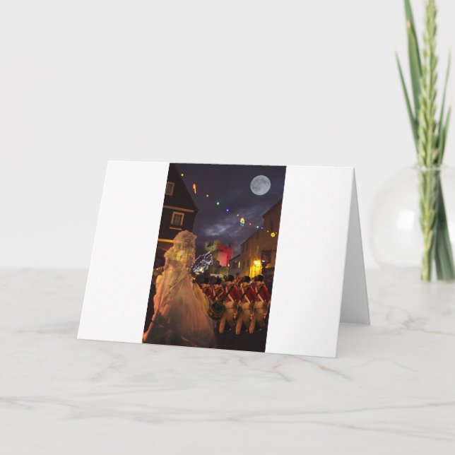 Cartão De Festividades Fantasma de Charles Dickens perto (Frente)