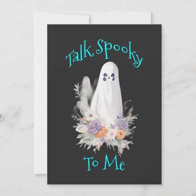 Cartão De Festividades Fantasma Sussurrante (Frente)