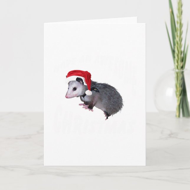 Cartão De Festividades Fantástico Possum Christmas (Frente)