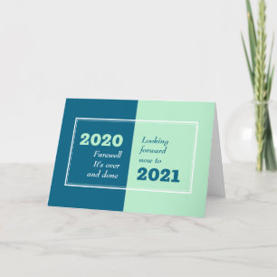 Cartão De Festividades FAREWELL 2020 Olhando para o futuro Ano Novo