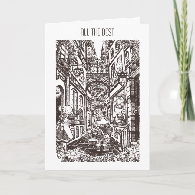 Cartão De Festividades Farewell Card - Town Motto (Frente)