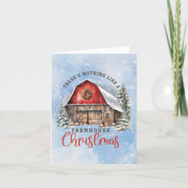 Cartão De Festividades Farmhouse Christmas