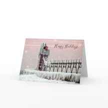 Farol de South Haven Michigan Inverno Neve