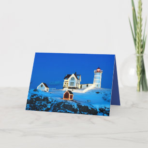 Cartão De Festividades Farol Feliz de Natal