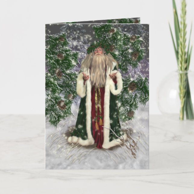 Cartão De Festividades Father Christmas Card (Frente)