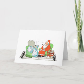 Cartão De Festividades Father Christmas, Christmas Cards, Babar The Eleph