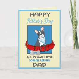 Cartão De Festividades Fathers Day Custom Card from Your Boston Terrier