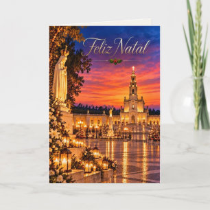 Cartão De Festividades Fátima Portugal Feliz Natal Natal