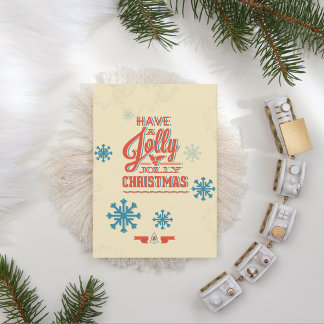 Cartão De Festividades Faux 3D Snowflake Typography Christmas