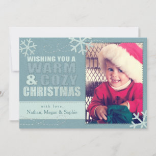 Cartão De Festividades Faux Felt/Embroiderado de Natal quente e convencid