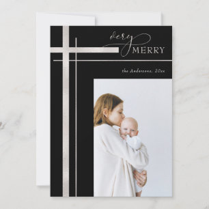 Cartão De Festividades Faux Foil One Photo Religião, muito Feliz