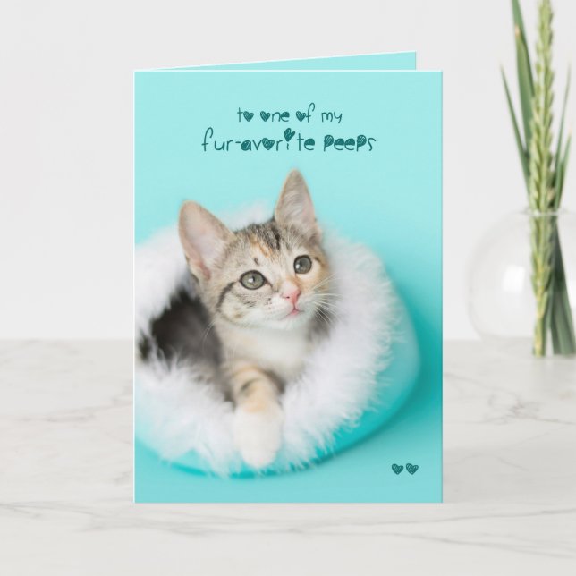 Cartão De Festividades Favorite peeps Kitten Easter Card (Frente)