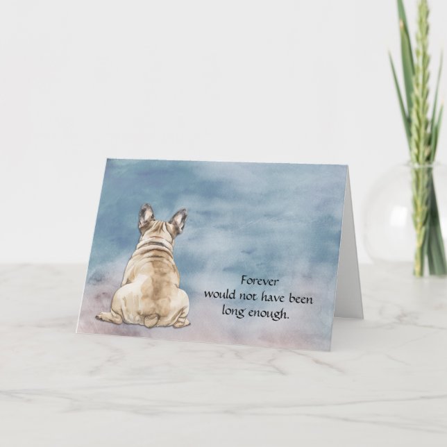 Cartão De Festividades Fawn Tan French Bulldog Sympathy Card (Frente)