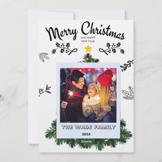 Cartão De Festividades Fazenda de Árvore de Natal da Família Russa (Verso)