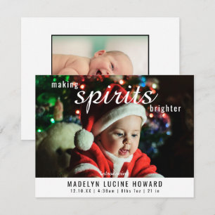 Cartão De Festividades Fazendo Espíritos Mais Alegres Foto de Nascimento 